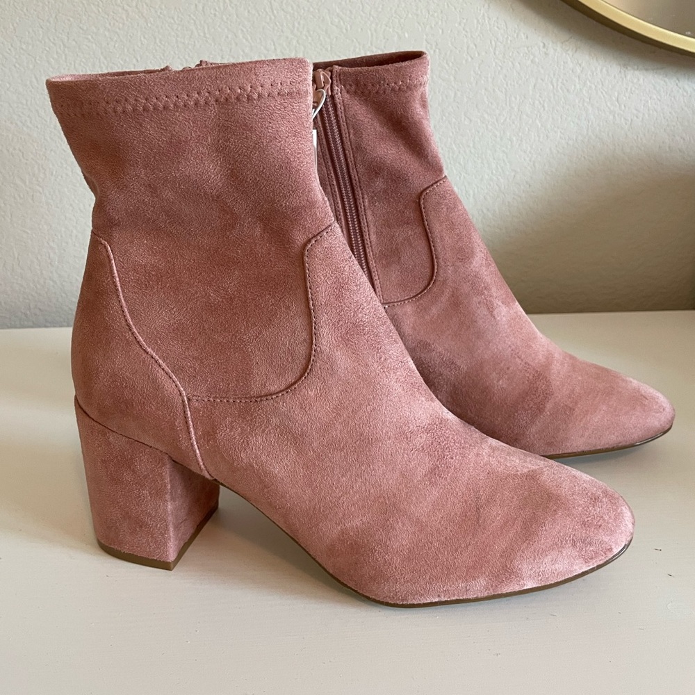 Brand New- Pink suede boots